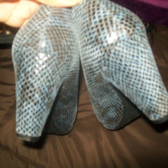 aerology low heels comfort shoes 10m blue snake - Picture 4 of 5